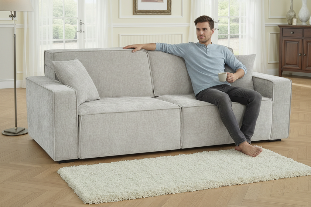 Houston Electric Sofabed Beige 3 Seater